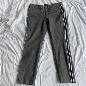 Gray striped banana republic work pants size 2